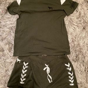 Victoria Secert PINK Green Outfit Set